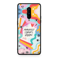 Thumbnail for OnePlus 8 Manifest Your Vision θήκη από τη Smartfits με σχέδιο στο πίσω μέρος και μαύρο περίβλημα | Smartphone case with colorful back and black bezels by Smartfits