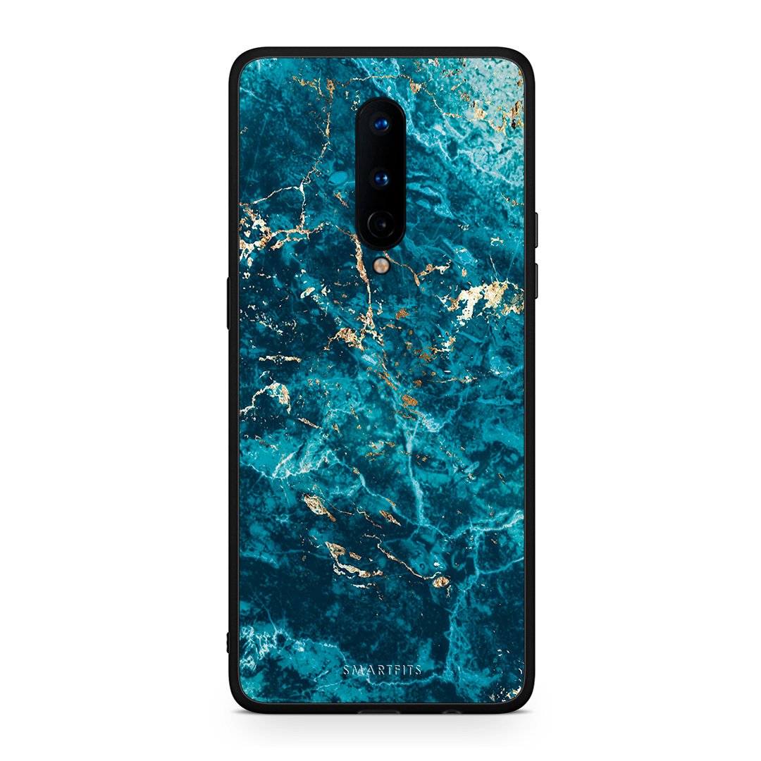 OnePlus 8 Marble Blue θήκη από τη Smartfits με σχέδιο στο πίσω μέρος και μαύρο περίβλημα | Smartphone case with colorful back and black bezels by Smartfits
