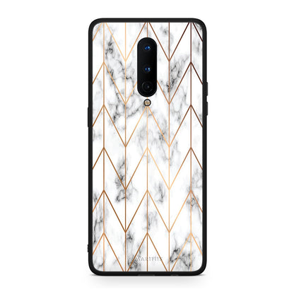 44 - OnePlus 8  Gold Geometric Marble case, cover, bumper