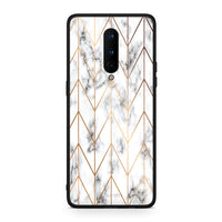 Thumbnail for 44 - OnePlus 8  Gold Geometric Marble case, cover, bumper