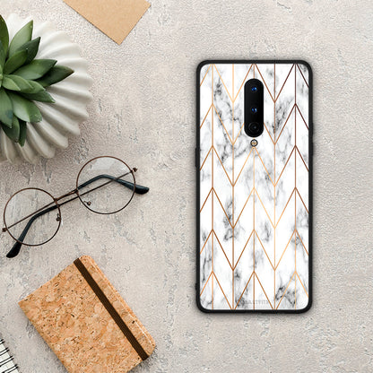 Marble Gold Geometric - OnePlus 8 θήκη
