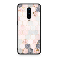 Thumbnail for 4 - OnePlus 8 Hexagon Pink Marble case, cover, bumper