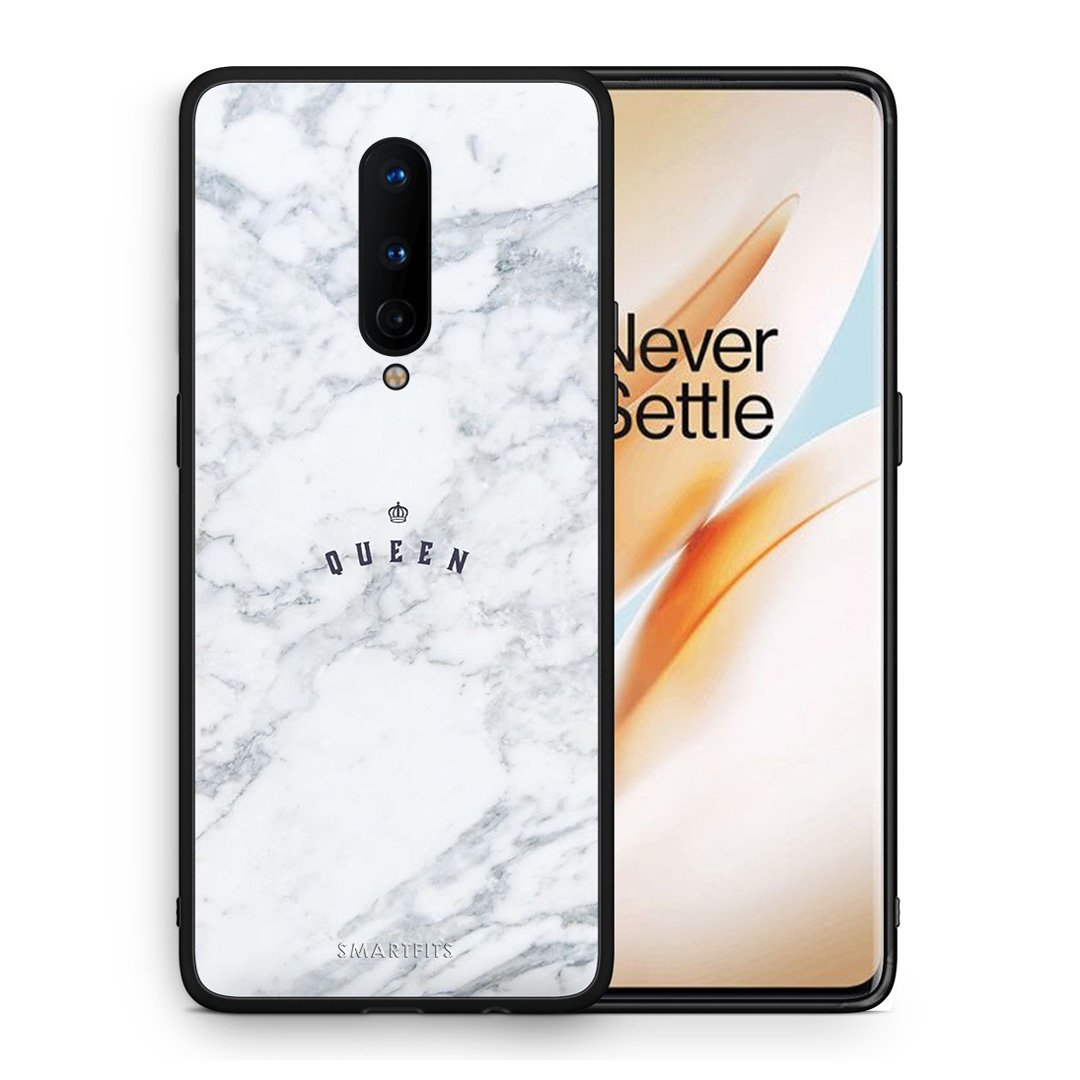 Θήκη OnePlus 8 Queen Marble από τη Smartfits με σχέδιο στο πίσω μέρος και μαύρο περίβλημα | OnePlus 8 Queen Marble case with colorful back and black bezels