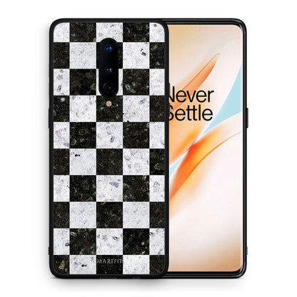 Θήκη OnePlus 8 Square Geometric Marble από τη Smartfits με σχέδιο στο πίσω μέρος και μαύρο περίβλημα | OnePlus 8 Square Geometric Marble case with colorful back and black bezels