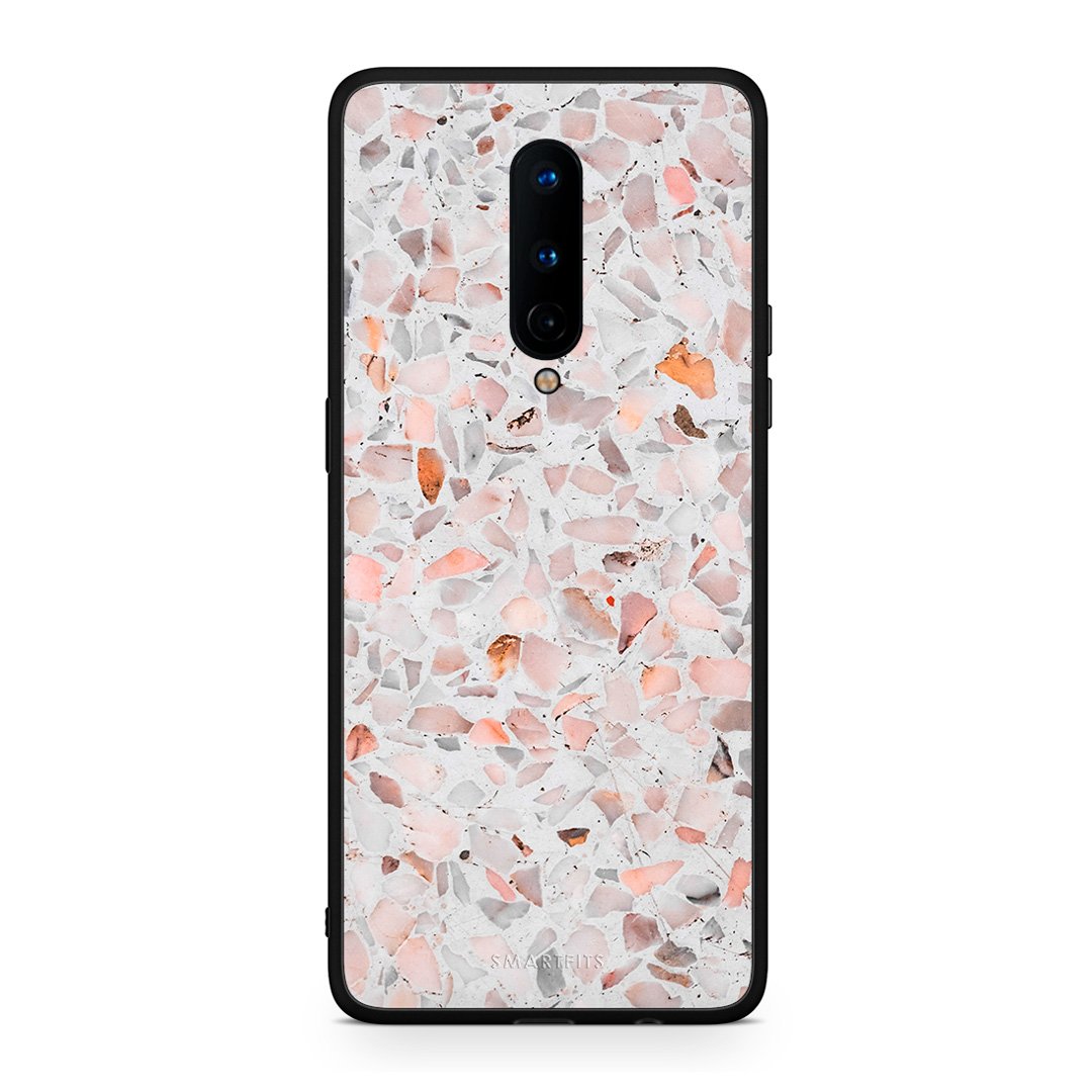 OnePlus 8 Marble Terrazzo θήκη από τη Smartfits με σχέδιο στο πίσω μέρος και μαύρο περίβλημα | Smartphone case with colorful back and black bezels by Smartfits