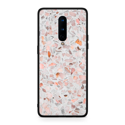 OnePlus 8 Marble Terrazzo θήκη από τη Smartfits με σχέδιο στο πίσω μέρος και μαύρο περίβλημα | Smartphone case with colorful back and black bezels by Smartfits