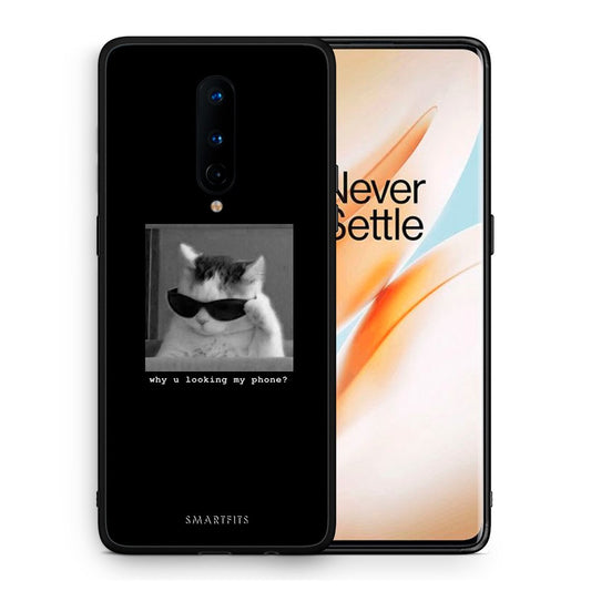 Θήκη OnePlus 8 Meme Cat από τη Smartfits με σχέδιο στο πίσω μέρος και μαύρο περίβλημα | OnePlus 8 Meme Cat case with colorful back and black bezels