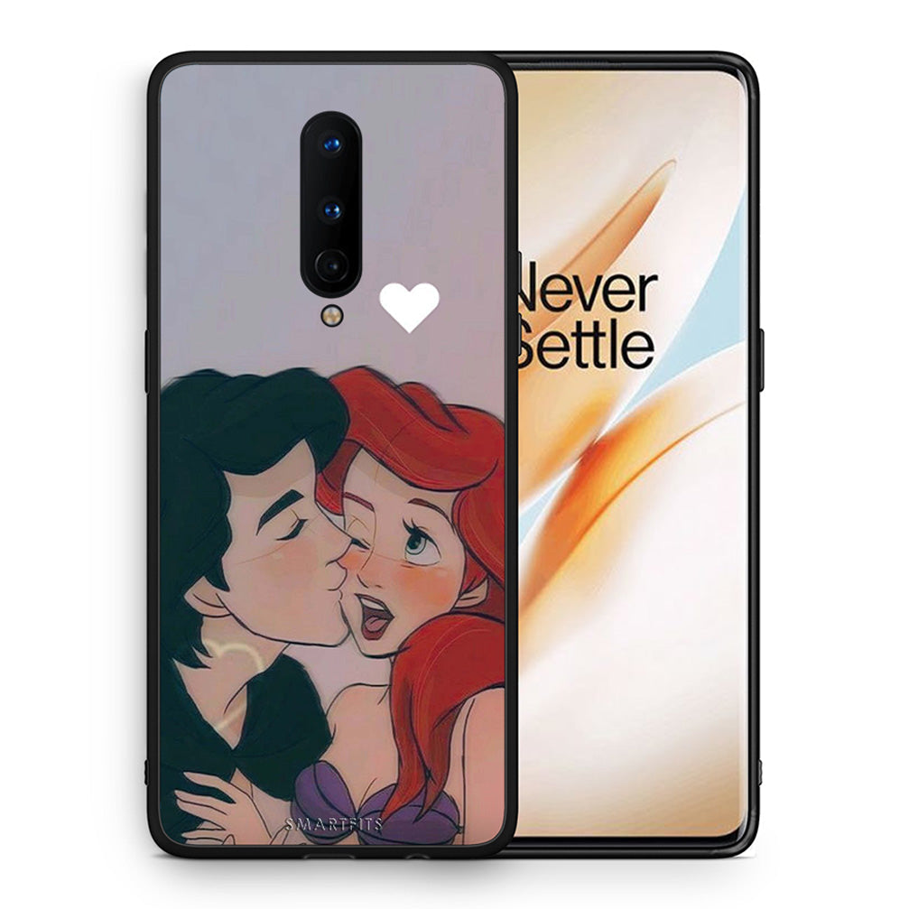 Θήκη Αγίου Βαλεντίνου OnePlus 8 Mermaid Love από τη Smartfits με σχέδιο στο πίσω μέρος και μαύρο περίβλημα | OnePlus 8 Mermaid Love case with colorful back and black bezels