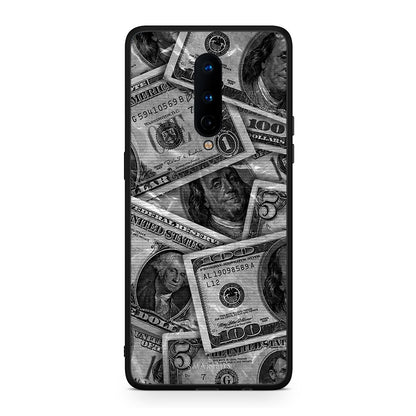 OnePlus 8 Money Dollars θήκη από τη Smartfits με σχέδιο στο πίσω μέρος και μαύρο περίβλημα | Smartphone case with colorful back and black bezels by Smartfits