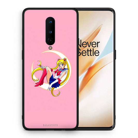 Θήκη OnePlus 8 Moon Girl από τη Smartfits με σχέδιο στο πίσω μέρος και μαύρο περίβλημα | OnePlus 8 Moon Girl case with colorful back and black bezels