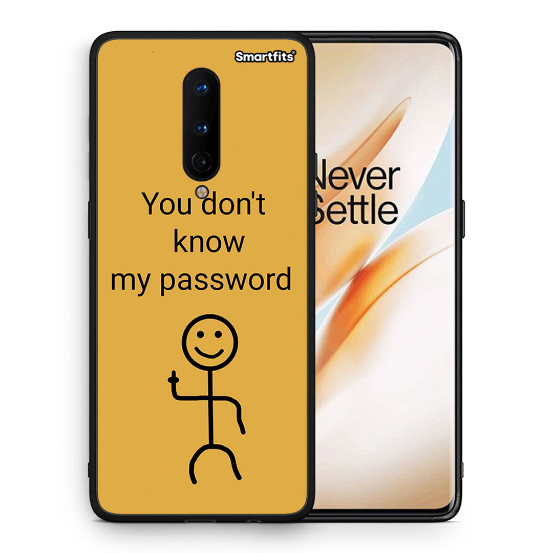 Θήκη OnePlus 8 My Password από τη Smartfits με σχέδιο στο πίσω μέρος και μαύρο περίβλημα | OnePlus 8 My Password case with colorful back and black bezels
