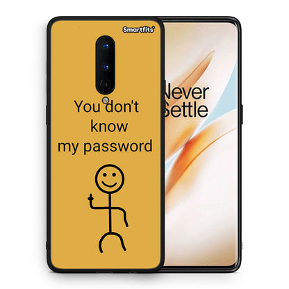Θήκη OnePlus 8 My Password από τη Smartfits με σχέδιο στο πίσω μέρος και μαύρο περίβλημα | OnePlus 8 My Password case with colorful back and black bezels