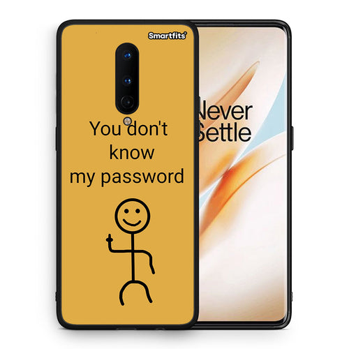 Θήκη OnePlus 8 My Password από τη Smartfits με σχέδιο στο πίσω μέρος και μαύρο περίβλημα | OnePlus 8 My Password case with colorful back and black bezels