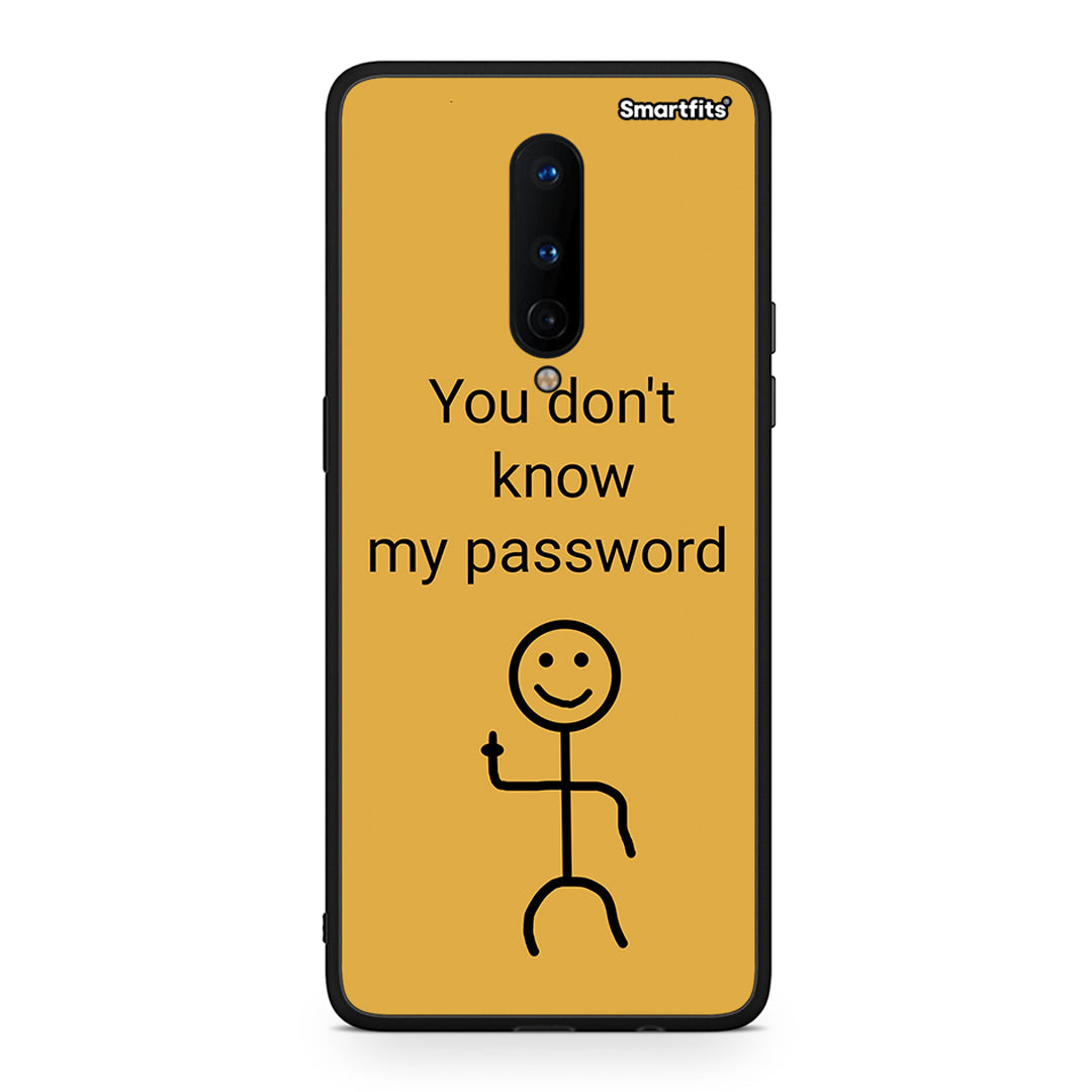OnePlus 8 My Password Θήκη από τη Smartfits με σχέδιο στο πίσω μέρος και μαύρο περίβλημα | Smartphone case with colorful back and black bezels by Smartfits