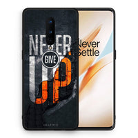 Thumbnail for Θήκη Αγίου Βαλεντίνου OnePlus 8 Never Give Up από τη Smartfits με σχέδιο στο πίσω μέρος και μαύρο περίβλημα | OnePlus 8 Never Give Up case with colorful back and black bezels