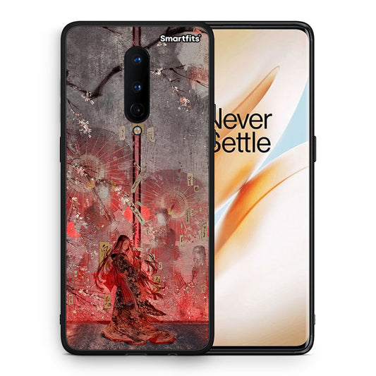 Θήκη OnePlus 8 Nezuko Kamado από τη Smartfits με σχέδιο στο πίσω μέρος και μαύρο περίβλημα | OnePlus 8 Nezuko Kamado case with colorful back and black bezels