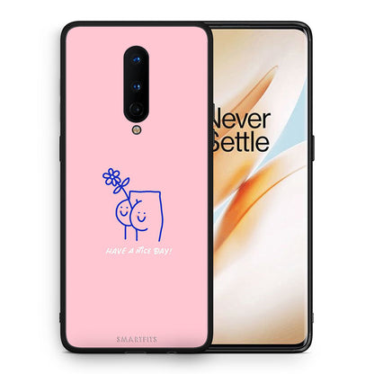 Θήκη OnePlus 8 Nice Day από τη Smartfits με σχέδιο στο πίσω μέρος και μαύρο περίβλημα | OnePlus 8 Nice Day case with colorful back and black bezels