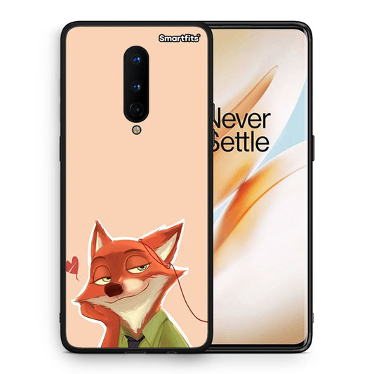 Θήκη OnePlus 8 Nick Wilde And Judy Hopps Love 1 από τη Smartfits με σχέδιο στο πίσω μέρος και μαύρο περίβλημα | OnePlus 8 Nick Wilde And Judy Hopps Love 1 case with colorful back and black bezels