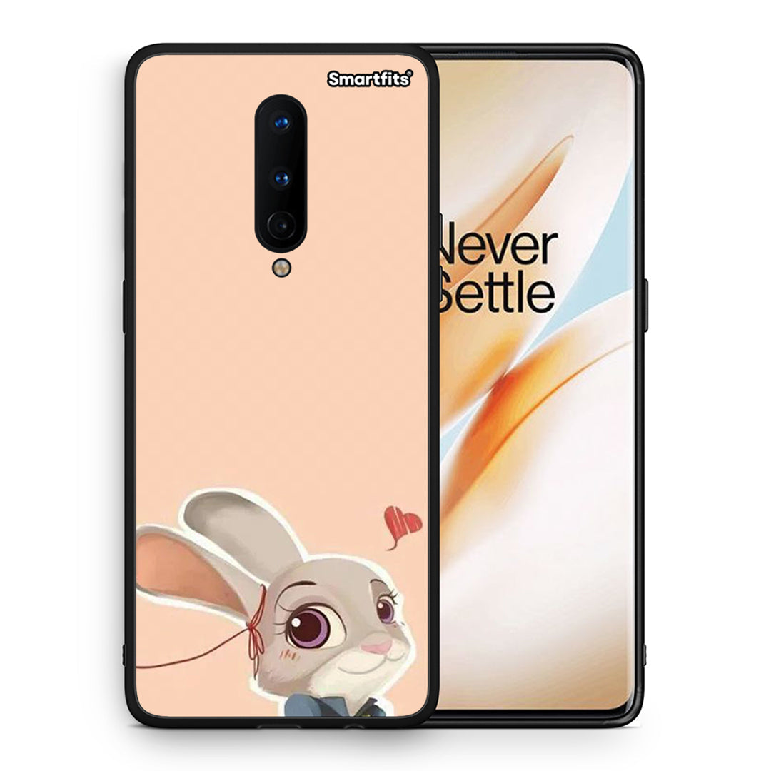 Θήκη OnePlus 8 Nick Wilde And Judy Hopps Love 2 από τη Smartfits με σχέδιο στο πίσω μέρος και μαύρο περίβλημα | OnePlus 8 Nick Wilde And Judy Hopps Love 2 case with colorful back and black bezels