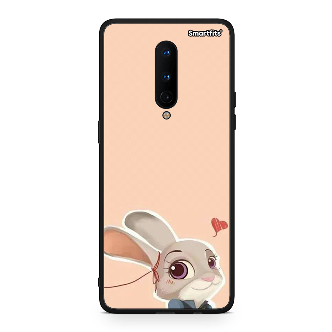 OnePlus 8 Nick Wilde And Judy Hopps Love 2 θήκη από τη Smartfits με σχέδιο στο πίσω μέρος και μαύρο περίβλημα | Smartphone case with colorful back and black bezels by Smartfits