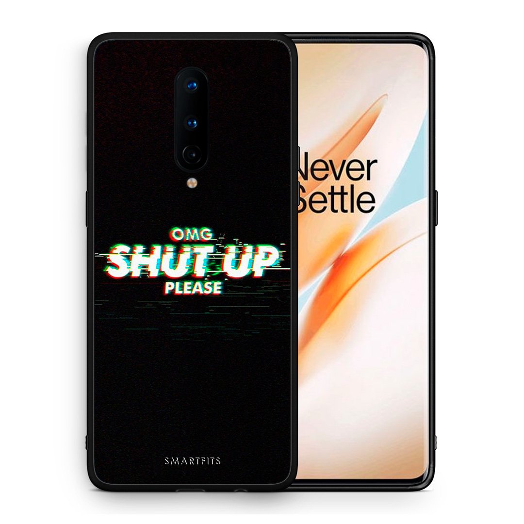 Θήκη OnePlus 8 OMG ShutUp από τη Smartfits με σχέδιο στο πίσω μέρος και μαύρο περίβλημα | OnePlus 8 OMG ShutUp case with colorful back and black bezels