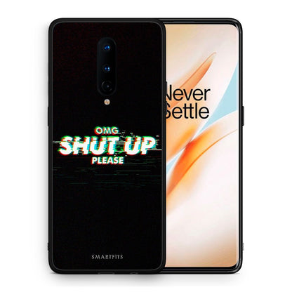 Θήκη OnePlus 8 OMG ShutUp από τη Smartfits με σχέδιο στο πίσω μέρος και μαύρο περίβλημα | OnePlus 8 OMG ShutUp case with colorful back and black bezels