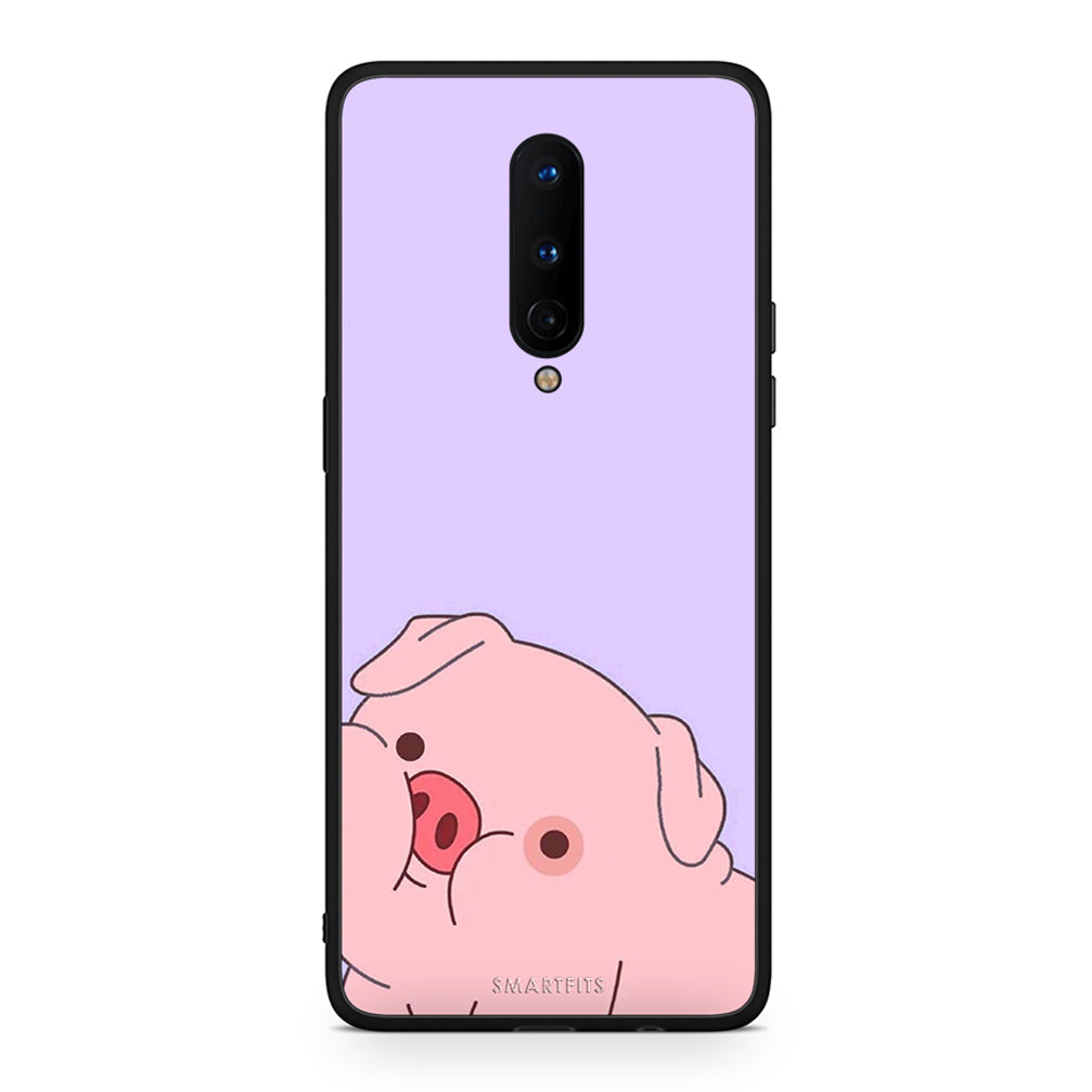OnePlus 8 Pig Love 2 Θήκη Αγίου Βαλεντίνου από τη Smartfits με σχέδιο στο πίσω μέρος και μαύρο περίβλημα | Smartphone case with colorful back and black bezels by Smartfits