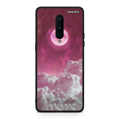 OnePlus 8 Pink Moon Θήκη από τη Smartfits με σχέδιο στο πίσω μέρος και μαύρο περίβλημα | Smartphone case with colorful back and black bezels by Smartfits