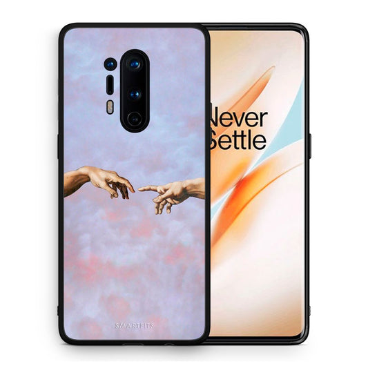 Θήκη OnePlus 8 Pro Adam Hand από τη Smartfits με σχέδιο στο πίσω μέρος και μαύρο περίβλημα | OnePlus 8 Pro Adam Hand case with colorful back and black bezels