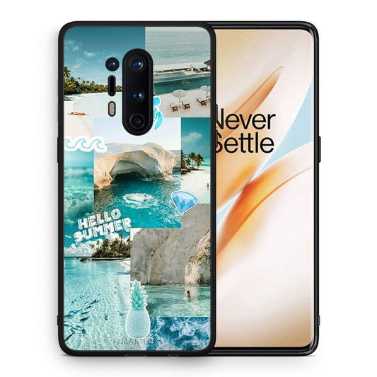 Θήκη OnePlus 8 Pro Aesthetic Summer από τη Smartfits με σχέδιο στο πίσω μέρος και μαύρο περίβλημα | OnePlus 8 Pro Aesthetic Summer case with colorful back and black bezels