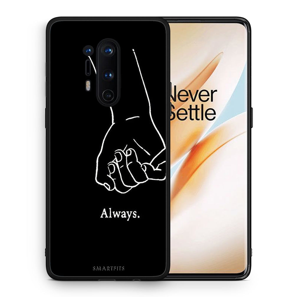 Θήκη Αγίου Βαλεντίνου OnePlus 8 Pro Always & Forever 1 από τη Smartfits με σχέδιο στο πίσω μέρος και μαύρο περίβλημα | OnePlus 8 Pro Always & Forever 1 case with colorful back and black bezels