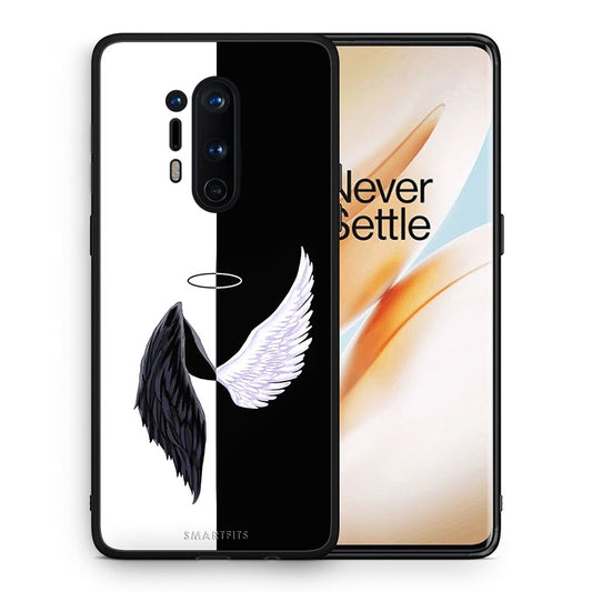 Θήκη OnePlus 8 Pro Angels Demons από τη Smartfits με σχέδιο στο πίσω μέρος και μαύρο περίβλημα | OnePlus 8 Pro Angels Demons case with colorful back and black bezels