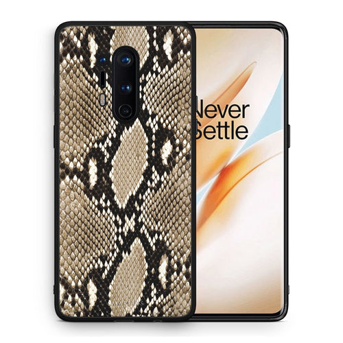 Θήκη OnePlus 8 Pro Fashion Snake Animal από τη Smartfits με σχέδιο στο πίσω μέρος και μαύρο περίβλημα | OnePlus 8 Pro Fashion Snake Animal case with colorful back and black bezels