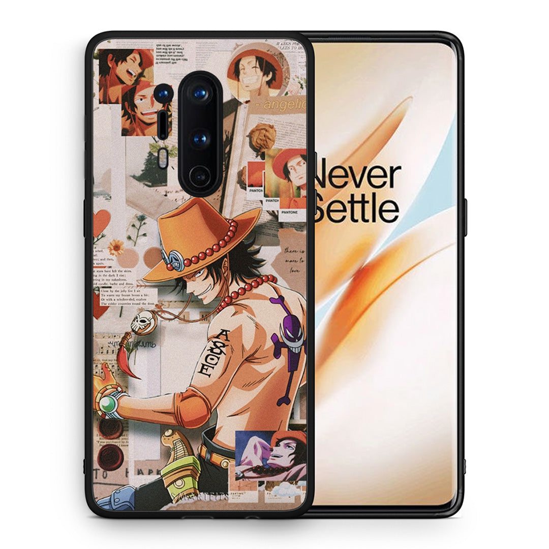 Θήκη OnePlus 8 Pro Anime Collage από τη Smartfits με σχέδιο στο πίσω μέρος και μαύρο περίβλημα | OnePlus 8 Pro Anime Collage case with colorful back and black bezels