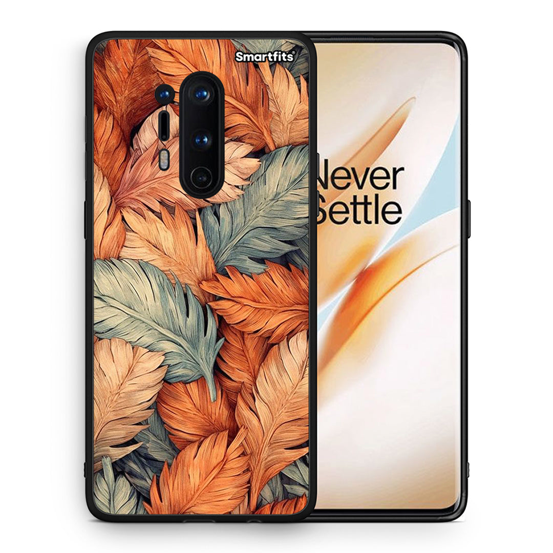 Θήκη OnePlus 8 Pro Autumn Leaves από τη Smartfits με σχέδιο στο πίσω μέρος και μαύρο περίβλημα | OnePlus 8 Pro Autumn Leaves case with colorful back and black bezels