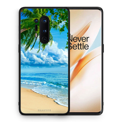 Θήκη OnePlus 8 Pro Beautiful Beach από τη Smartfits με σχέδιο στο πίσω μέρος και μαύρο περίβλημα | OnePlus 8 Pro Beautiful Beach case with colorful back and black bezels