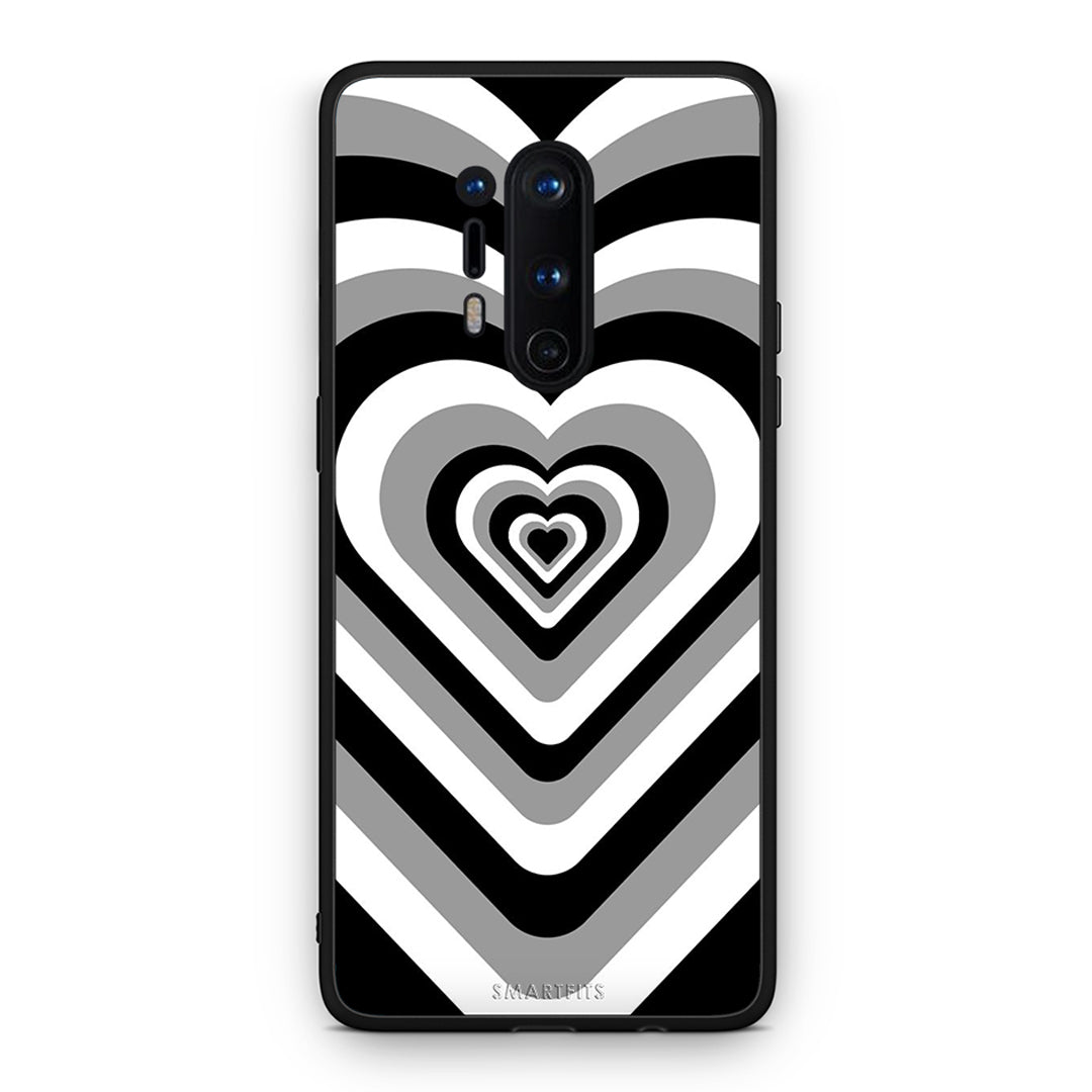 OnePlus 8 Pro Black Hearts θήκη από τη Smartfits με σχέδιο στο πίσω μέρος και μαύρο περίβλημα | Smartphone case with colorful back and black bezels by Smartfits