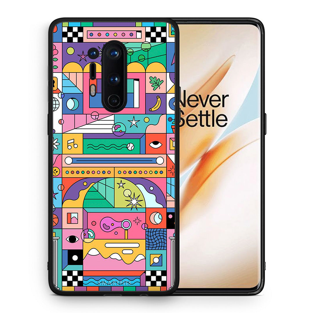 Θήκη OnePlus 8 Pro Bubbles Soap από τη Smartfits με σχέδιο στο πίσω μέρος και μαύρο περίβλημα | OnePlus 8 Pro Bubbles Soap case with colorful back and black bezels