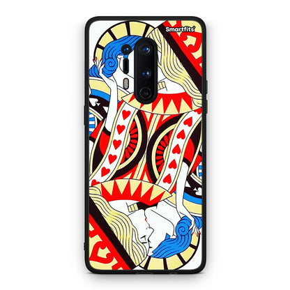 OnePlus 8 Pro Card Love θήκη από τη Smartfits με σχέδιο στο πίσω μέρος και μαύρο περίβλημα | Smartphone case with colorful back and black bezels by Smartfits