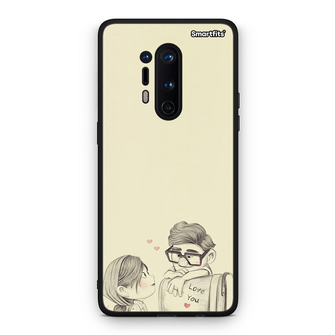 OnePlus 8 Pro Carl And Ellie θήκη από τη Smartfits με σχέδιο στο πίσω μέρος και μαύρο περίβλημα | Smartphone case with colorful back and black bezels by Smartfits