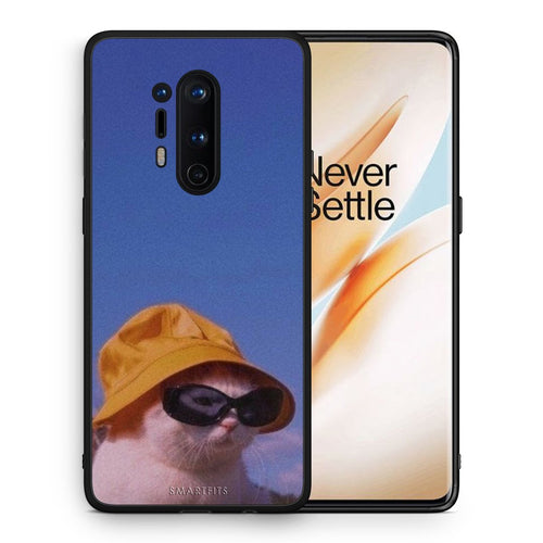 Θήκη OnePlus 8 Pro Cat Diva από τη Smartfits με σχέδιο στο πίσω μέρος και μαύρο περίβλημα | OnePlus 8 Pro Cat Diva case with colorful back and black bezels