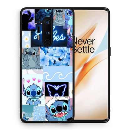 Θήκη Αγίου Βαλεντίνου OnePlus 8 Pro Collage Good Vibes από τη Smartfits με σχέδιο στο πίσω μέρος και μαύρο περίβλημα | OnePlus 8 Pro Collage Good Vibes case with colorful back and black bezels