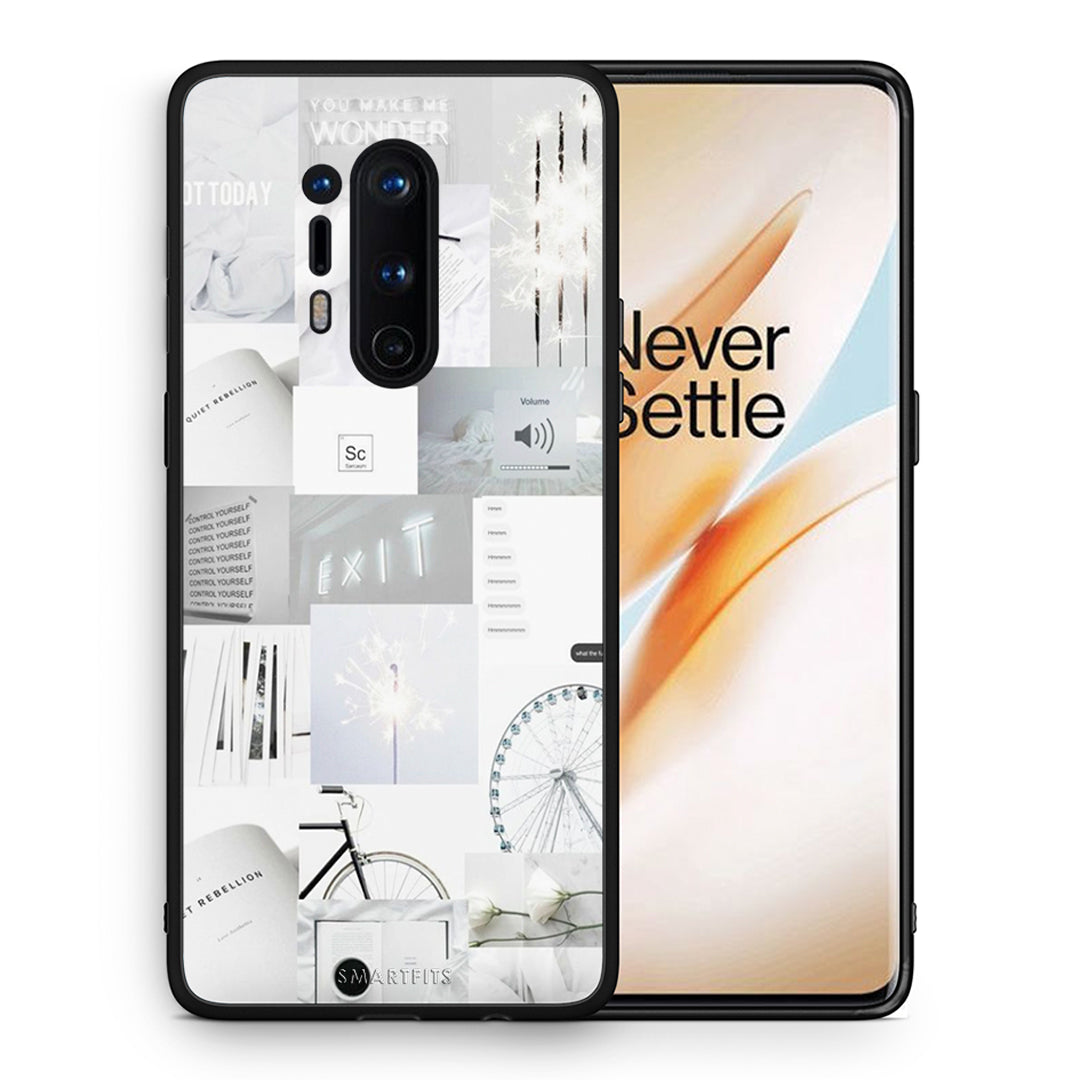 Θήκη Αγίου Βαλεντίνου OnePlus 8 Pro Collage Make Me Wonder από τη Smartfits με σχέδιο στο πίσω μέρος και μαύρο περίβλημα | OnePlus 8 Pro Collage Make Me Wonder case with colorful back and black bezels