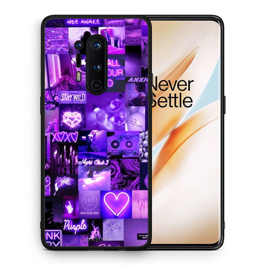 Θήκη Αγίου Βαλεντίνου OnePlus 8 Pro Collage Stay Wild από τη Smartfits με σχέδιο στο πίσω μέρος και μαύρο περίβλημα | OnePlus 8 Pro Collage Stay Wild case with colorful back and black bezels