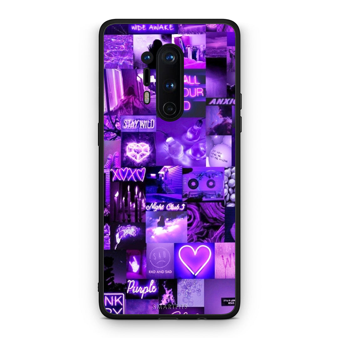 OnePlus 8 Pro Collage Stay Wild Θήκη Αγίου Βαλεντίνου από τη Smartfits με σχέδιο στο πίσω μέρος και μαύρο περίβλημα | Smartphone case with colorful back and black bezels by Smartfits