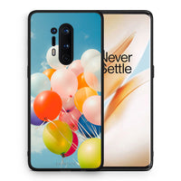 Thumbnail for Θήκη OnePlus 8 Pro Colorful Balloons από τη Smartfits με σχέδιο στο πίσω μέρος και μαύρο περίβλημα | OnePlus 8 Pro Colorful Balloons case with colorful back and black bezels