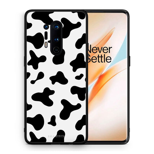 Θήκη OnePlus 8 Pro Cow Print από τη Smartfits με σχέδιο στο πίσω μέρος και μαύρο περίβλημα | OnePlus 8 Pro Cow Print case with colorful back and black bezels