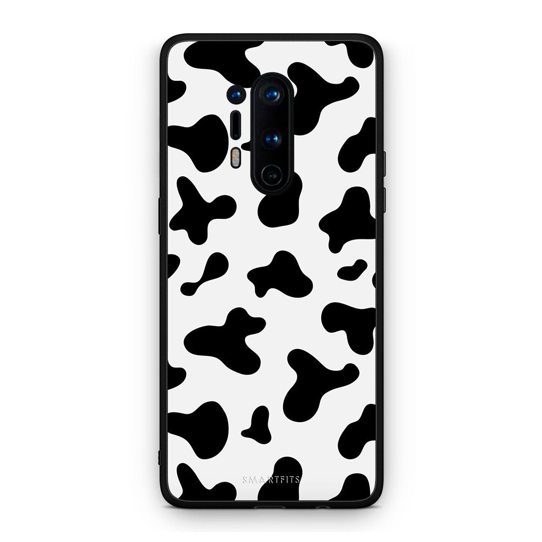OnePlus 8 Pro Cow Print θήκη από τη Smartfits με σχέδιο στο πίσω μέρος και μαύρο περίβλημα | Smartphone case with colorful back and black bezels by Smartfits