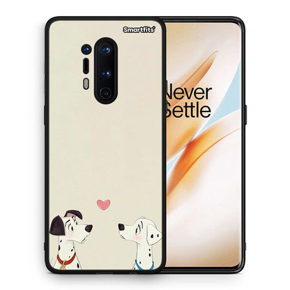 Θήκη OnePlus 8 Pro Dalmatians Love από τη Smartfits με σχέδιο στο πίσω μέρος και μαύρο περίβλημα | OnePlus 8 Pro Dalmatians Love case with colorful back and black bezels