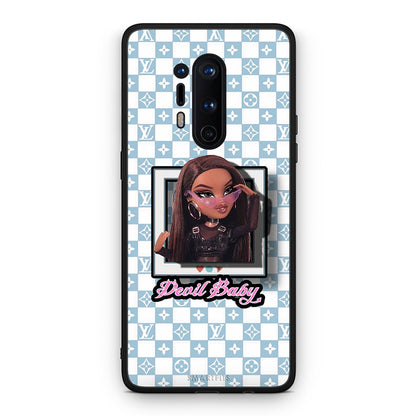 OnePlus 8 Pro Devil Baby Θήκη Αγίου Βαλεντίνου από τη Smartfits με σχέδιο στο πίσω μέρος και μαύρο περίβλημα | Smartphone case with colorful back and black bezels by Smartfits